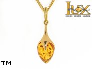 Jewellery GOLD pendant.  Stone: amber. TAG: ; name: GP316-2; weight: 0g.