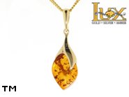 Jewellery GOLD pendant.  Stone: amber. TAG: ; name: GP324; weight: 2.9g.