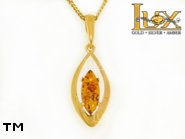 Jewellery GOLD pendant.  Stone: amber. TAG: ; name: GP338; weight: 1.94g.