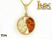Jewellery GOLD pendant.  Stone: amber. TAG: signs; name: GP354; weight: 4.08g.