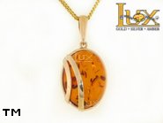 Jewellery GOLD pendant.  Stone: amber. TAG: ; name: GP356; weight: 4.93g.