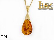 Jewellery GOLD pendant.  Stone: amber. TAG: ; name: GP358; weight: 4.79g.