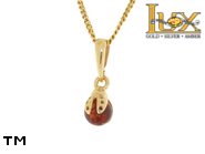 Jewellery GOLD pendant.  Stone: amber. TAG: animals, clasic; name: GP359-1; weight: 1.68g.