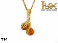 Jewellery GOLD pendant.  Stone: amber. TAG: animals, clasic; name: GP359-2; weight: 2.69g.