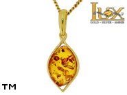 Jewellery GOLD pendant.  Stone: amber. TAG: ; name: GP381; weight: 1.23g.