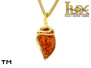 Jewellery GOLD pendant.  Stone: amber. TAG: ; name: GP384; weight: 1.79g.