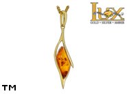 Jewellery GOLD pendant.  Stone: amber. TAG: ; name: GP387; weight: 1.98g.