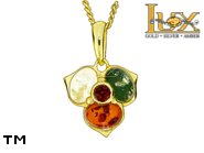 Jewellery GOLD pendant.  Stone: amber. TAG: nature; name: GP388; weight: 2.06g.
