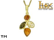 Jewellery GOLD pendant.  Stone: amber. TAG: nature; name: GP391; weight: 2.84g.