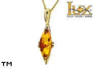 Jewellery GOLD pendant.  Stone: amber. TAG: ; name: GP402; weight: 1.12g.