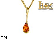 Jewellery GOLD pendant.  Stone: amber. TAG: ; name: GP403; weight: 0.78g.