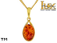 Jewellery GOLD pendant.  Stone: amber. TAG: ; name: GP404; weight: 1.38g.