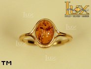 Jewellery GOLD ring.  Stone: amber. TAG: clasic; name: GR125-1; weight: 1.7g.