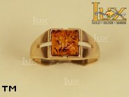 Jewellery GOLD ring.  Stone: amber. TAG: ; name: GR220; weight: 3.5g.