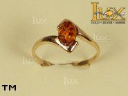 Jewellery GOLD ring.  Stone: amber. TAG: ; name: GR250; weight: 1.6g.