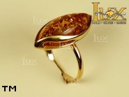 Jewellery GOLD ring.  Stone: amber. TAG: ; name: GR287; weight: 4.81g.