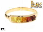 Jewellery GOLD ring.  Stone: amber. TAG: modern; name: GR323; weight: 2.64g.