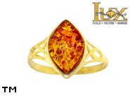 Jewellery GOLD ring.  Stone: amber. TAG: ; name: GR381; weight: 2.59g.