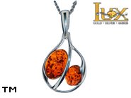 Jewellery SILVER sterling pendant.  Stone: amber. TAG: ; name: P-A16; weight: 2.2g.