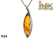 Jewellery SILVER sterling pendant.  Stone: amber. TAG: ; name: P-A37; weight: 2.5g.