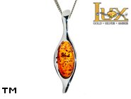 Jewellery SILVER sterling pendant.  Stone: amber. TAG: ; name: P-A55; weight: 2.7g.