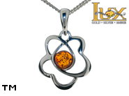 Jewellery SILVER sterling pendant.  Stone: amber. TAG: nature; name: P-D17; weight: 1.5g.