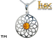 Jewellery SILVER sterling pendant.  Stone: amber. Dreamcatcher. TAG: signs; name: P-D22; weight: 2.3g.