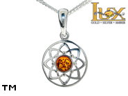 Jewellery SILVER sterling pendant.  Stone: amber. Dreamcatcher. TAG: signs; name: P-D23; weight: 1.3g.