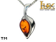 Jewellery SILVER sterling pendant.  Stone: amber. TAG: nature; name: P-D51; weight: 1.4g.