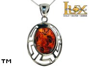 Jewellery SILVER sterling pendant.  Stone: amber. TAG: unique; name: PU-06G; weight: 13g.