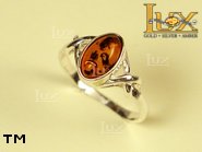 Jewellery SILVER sterling ring.  Stone: amber. TAG: ; name: R-349; weight: 2.4g.