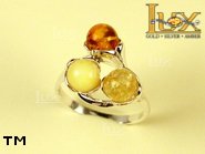 Jewellery SILVER sterling ring.  Stone: amber. TAG: nature; name: R-631; weight: 3.6g.
