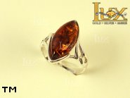 Jewellery SILVER sterling ring.  Stone: amber. TAG: ; name: R-671; weight: 4.1g.