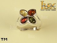 Jewellery SILVER sterling ring.  Stone: amber. TAG: nature, modern; name: R-689; weight: 4.5g.