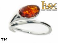Jewellery SILVER sterling ring.  Stone: amber. TAG: nature; name: R-724; weight: 3.4g.