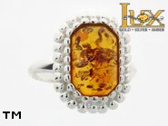 Jewellery SILVER sterling ring.  Stone: amber. TAG: modern, clasic; name: R-761; weight: 4.1g.