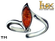 Jewellery SILVER sterling ring.  Stone: amber. TAG: ; name: R-882J; weight: 2.95g.
