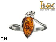 Jewellery SILVER sterling ring.  Stone: amber. TAG: ; name: R-884; weight: 2.2g.