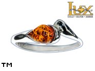 Jewellery SILVER sterling ring.  Stone: amber. TAG: ; name: R-962; weight: 1.8g.