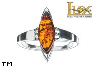Jewellery SILVER sterling ring.  Stone: amber. TAG: ; name: R-964; weight: 3.5g.
