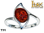 Jewellery SILVER sterling ring.  Stone: amber. TAG: ; name: R-975; weight: 2.3g.