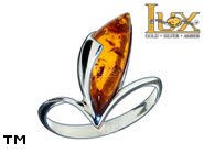 Jewellery SILVER sterling ring.  Stone: amber. TAG: ; name: R-984; weight: 2.9g.