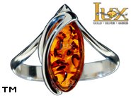 Jewellery SILVER sterling ring.  Stone: amber. TAG: ; name: R-998; weight: 2.9g.