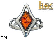Jewellery SILVER sterling ring.  Stone: amber. TAG: ; name: R-999; weight: 2.8g.