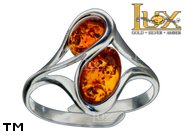 Jewellery SILVER sterling ring.  Stone: amber. TAG: ; name: R-A16J; weight: 3g.
