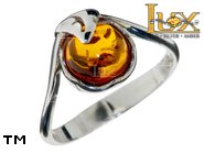 Jewellery SILVER sterling ring.  Stone: amber. TAG: nature; name: R-A44; weight: 2.9g.