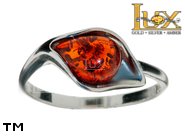 Jewellery SILVER sterling ring.  Stone: amber. TAG: ; name: R-A48; weight: 2.1g.